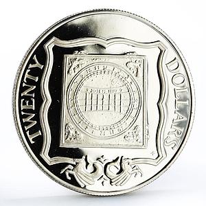 British Virgin Islands 20 dollars Ivory Sundial proof silver coin 1985