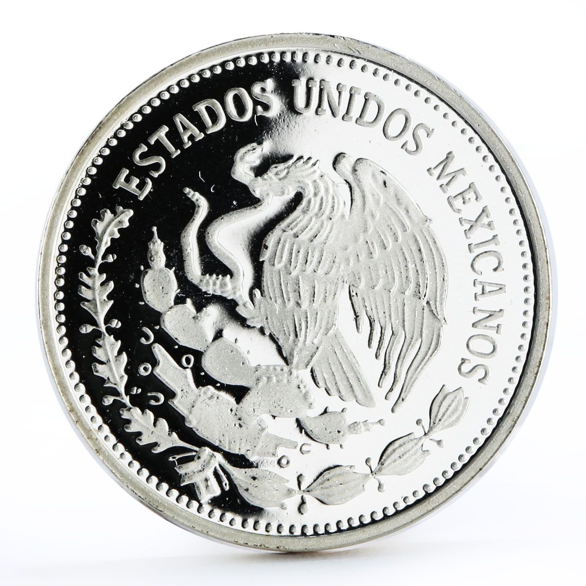 Mexico 25 pesos Football World Cup in Mexico Moving Ball silver coin 1986