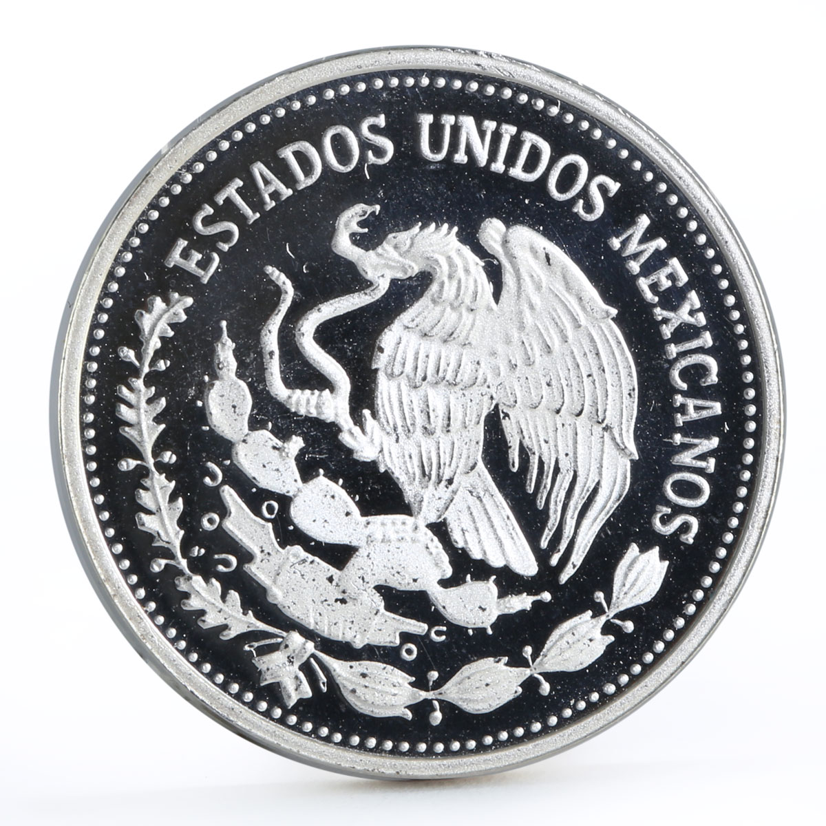 Mexico 25 pesos Football World Cup in Mexico Moving Ball silver coin 1986