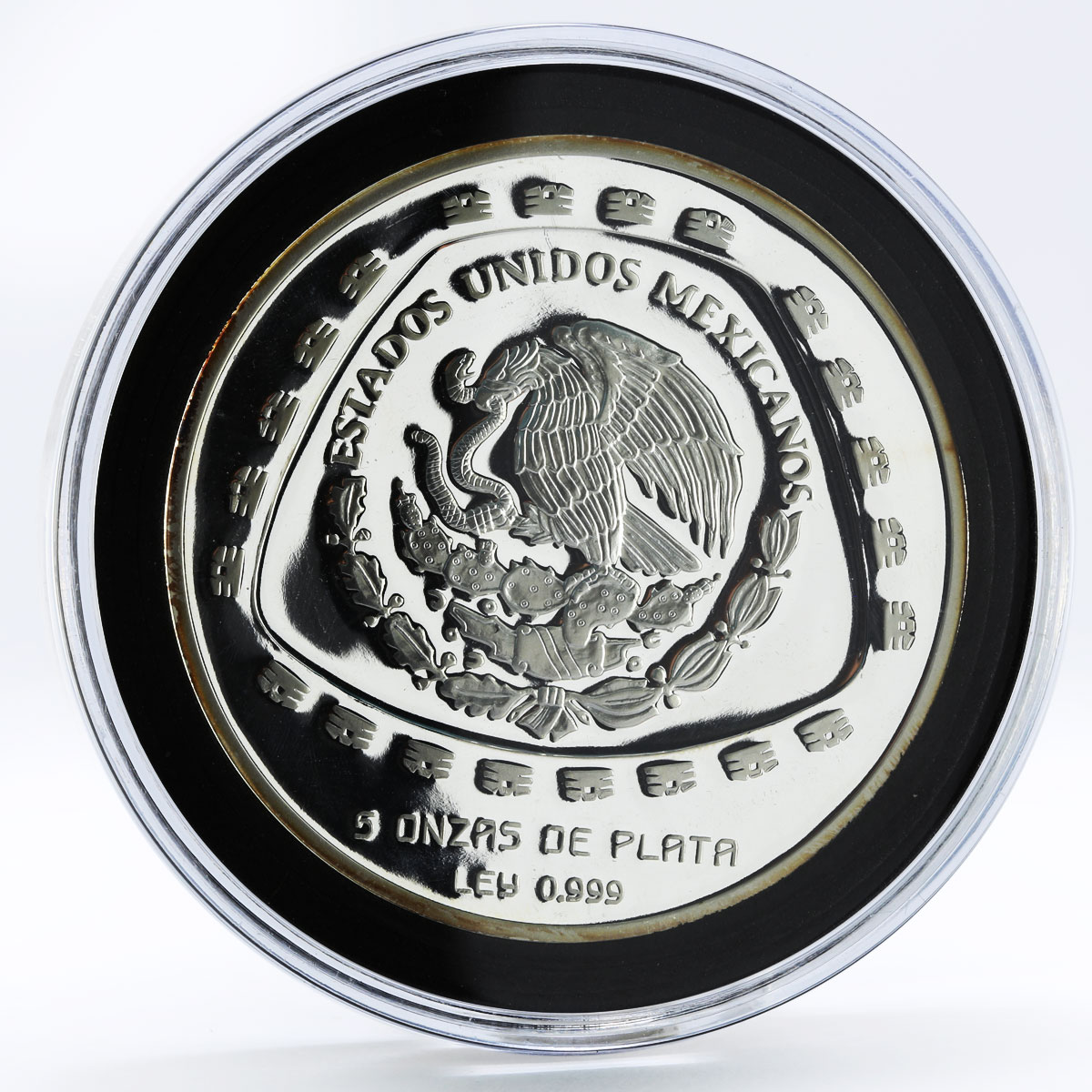 Mexico 10 pesos Toltec series Atlantes proof silver coin 1998