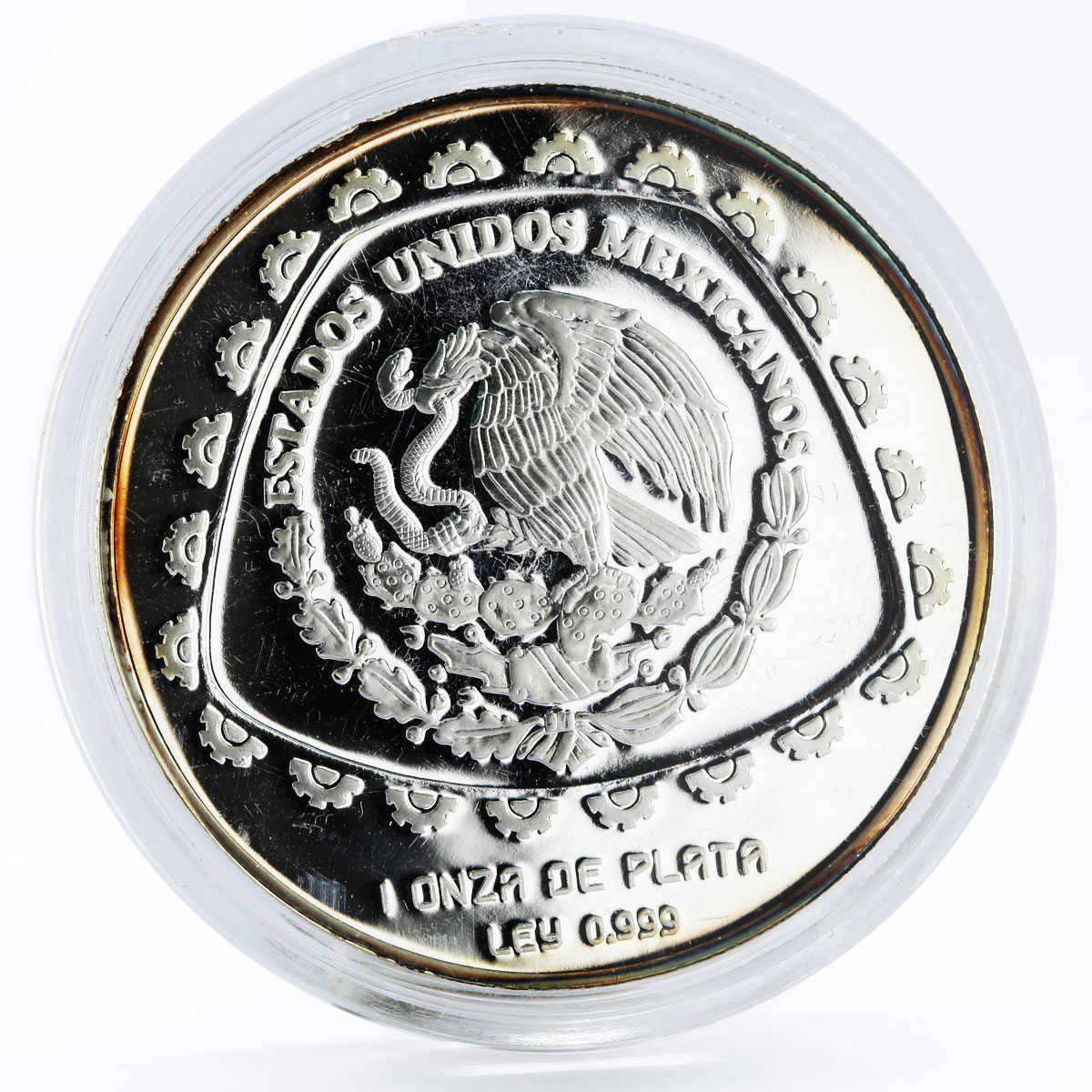 Mexico 5 pesos Precolombina series Saceadote proof silver coin 1998