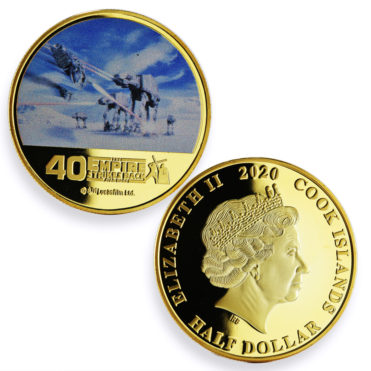 Niue set of 3 coins Star Wars Empire Strikes Back gilded CuNi coins 2020