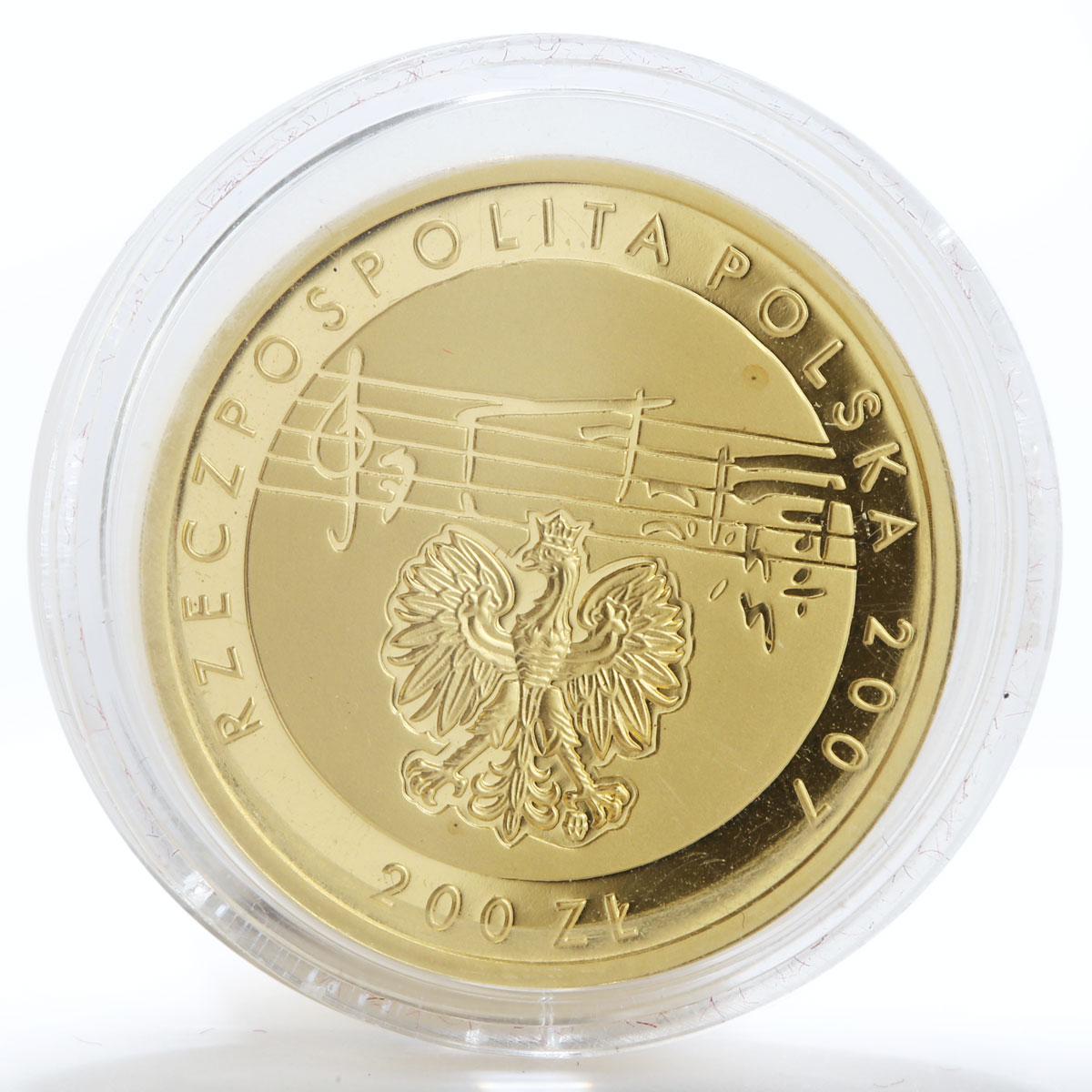 Poland 200 zloty 125th Anniversary Birth Karol Szymanowski gold coin 2007