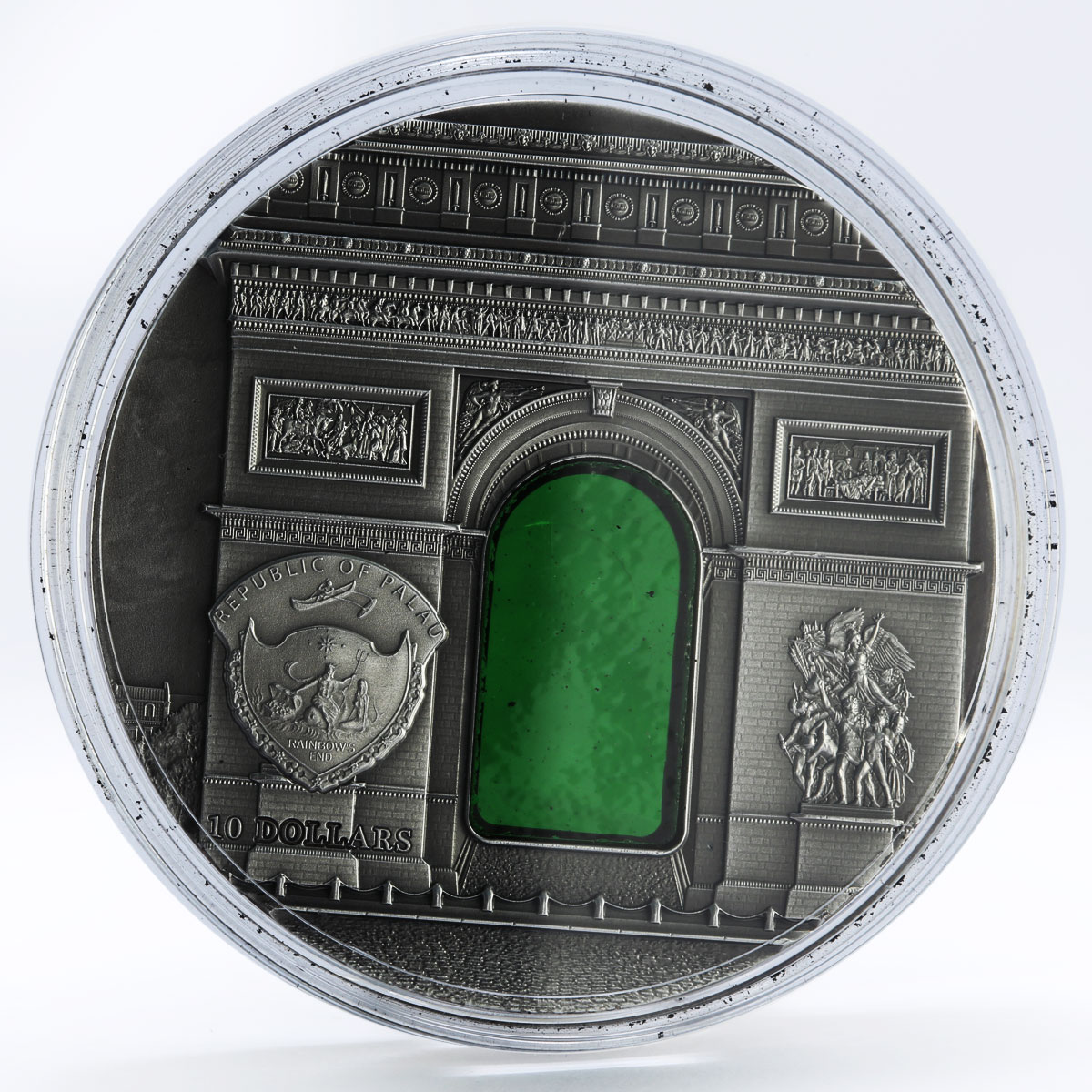 Palau 10 dollars Tiffany Art Neoclassicism Architecture Style silver coin 2012