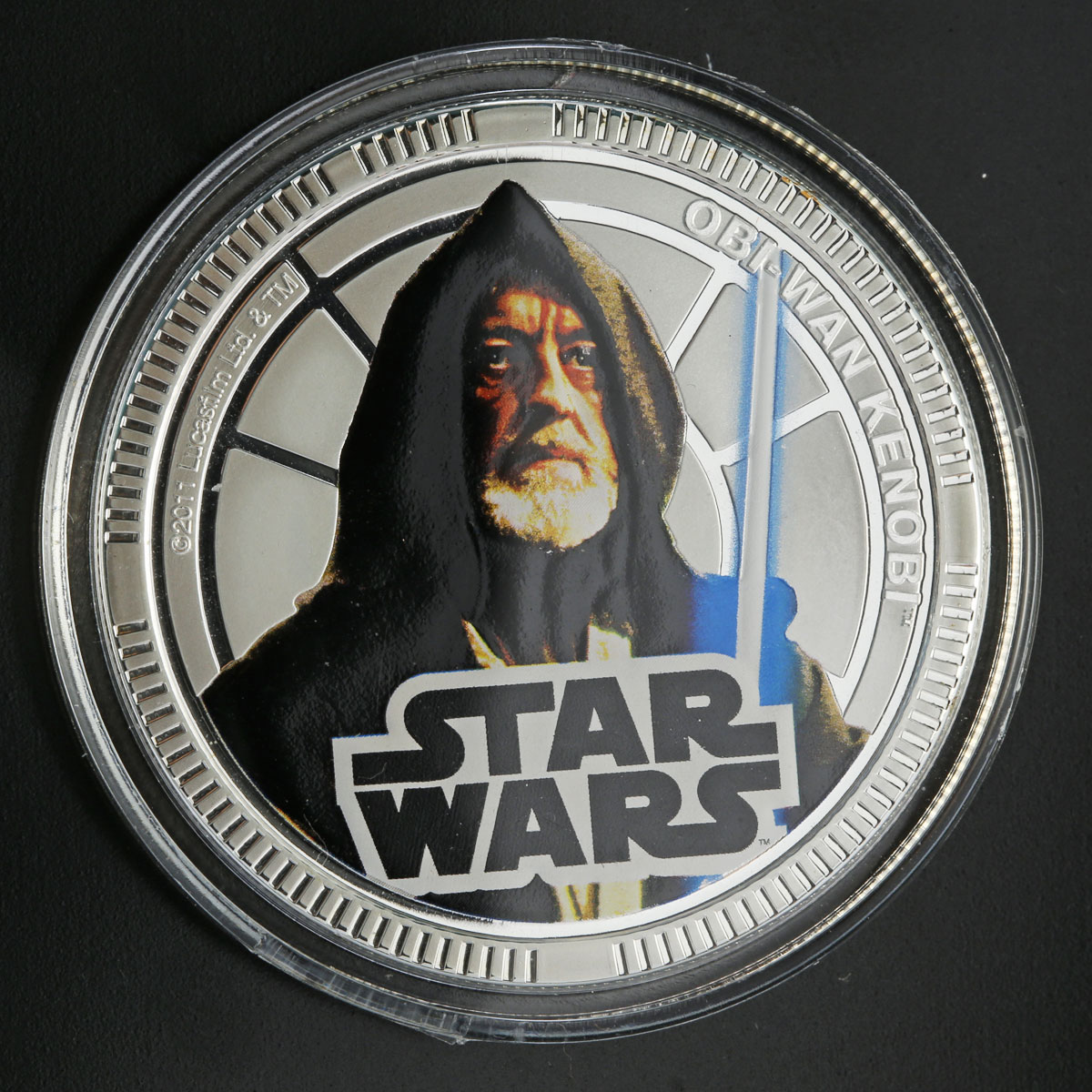 Niue 1 dollar Star Wars series Obiwan Kenobi silverplated coin 2011