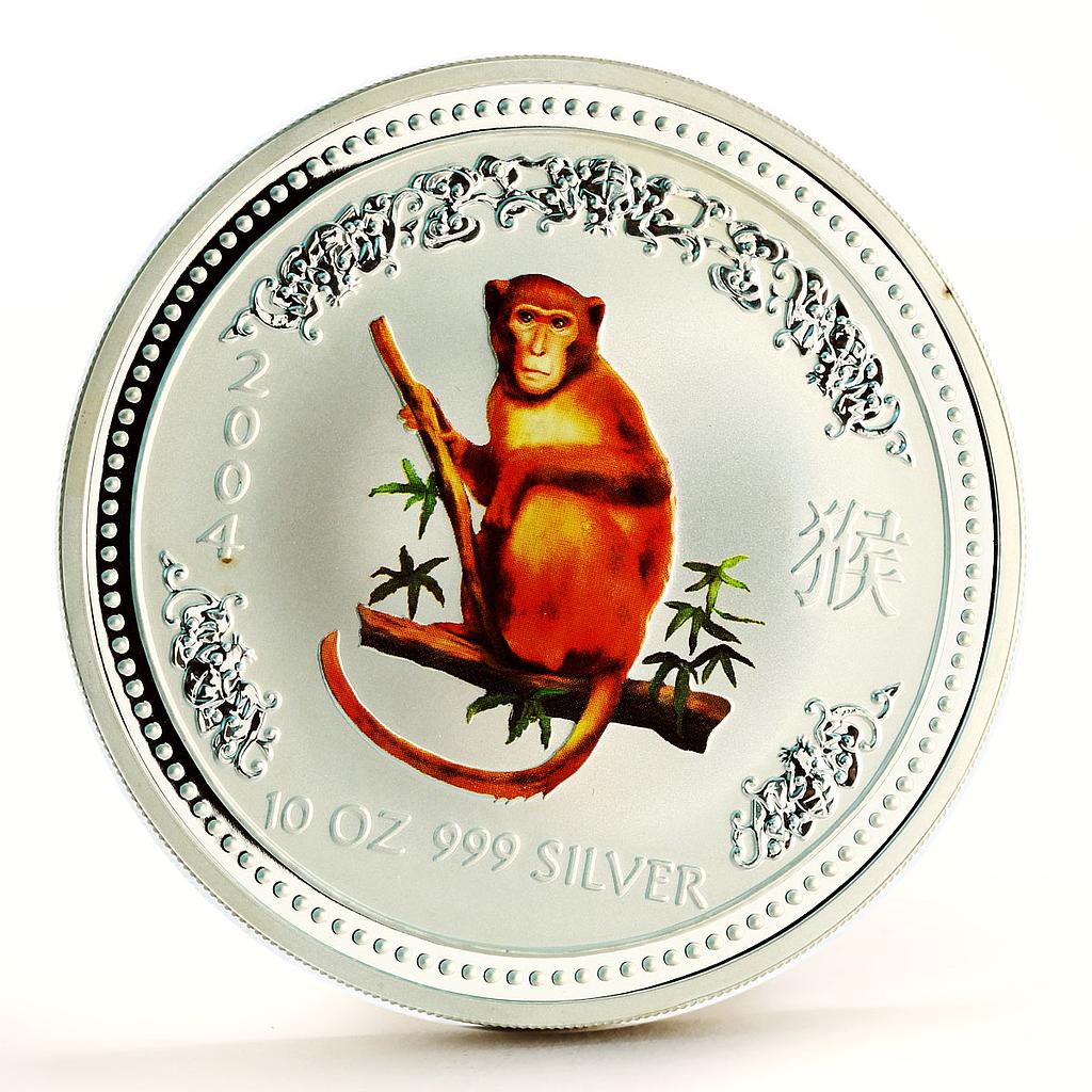 Australia 10 dollars Lunar Calendar series I Year of Monkey silver coin 2004