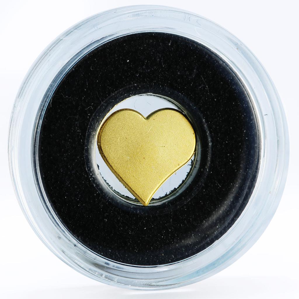 Palau 1 dollar Gold Heart Love gold coin 2008