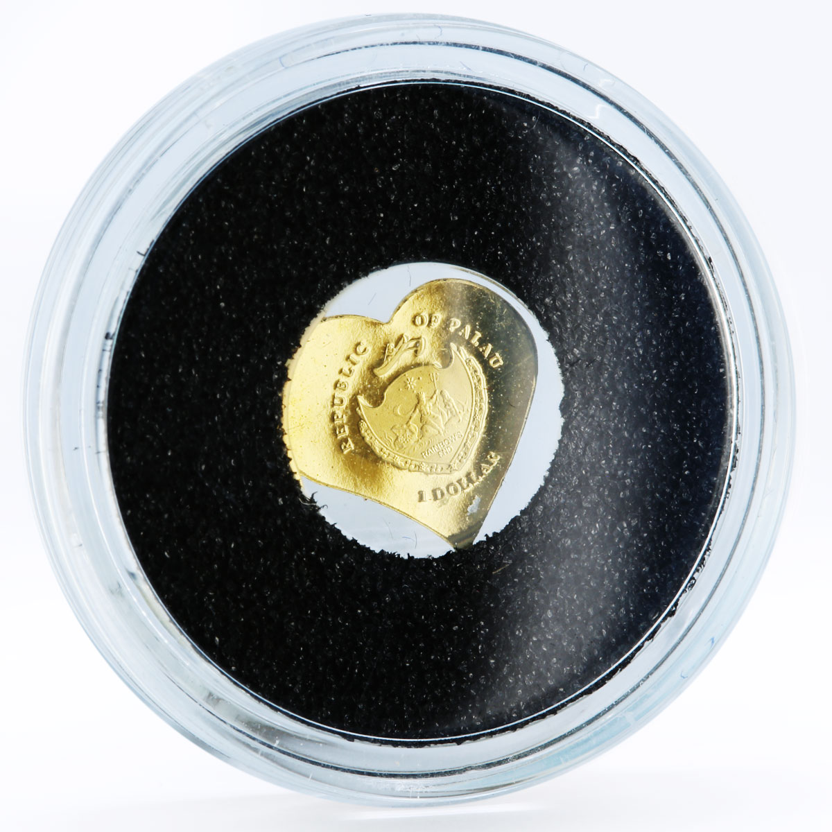 Palau 1 dollar Gold Heart Love gold coin 2008