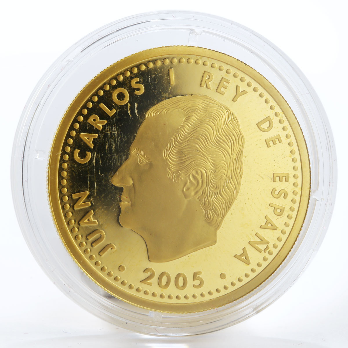 Spain 200 euro Juan Carlos European Peace and Freedom Map handshake gold 2005