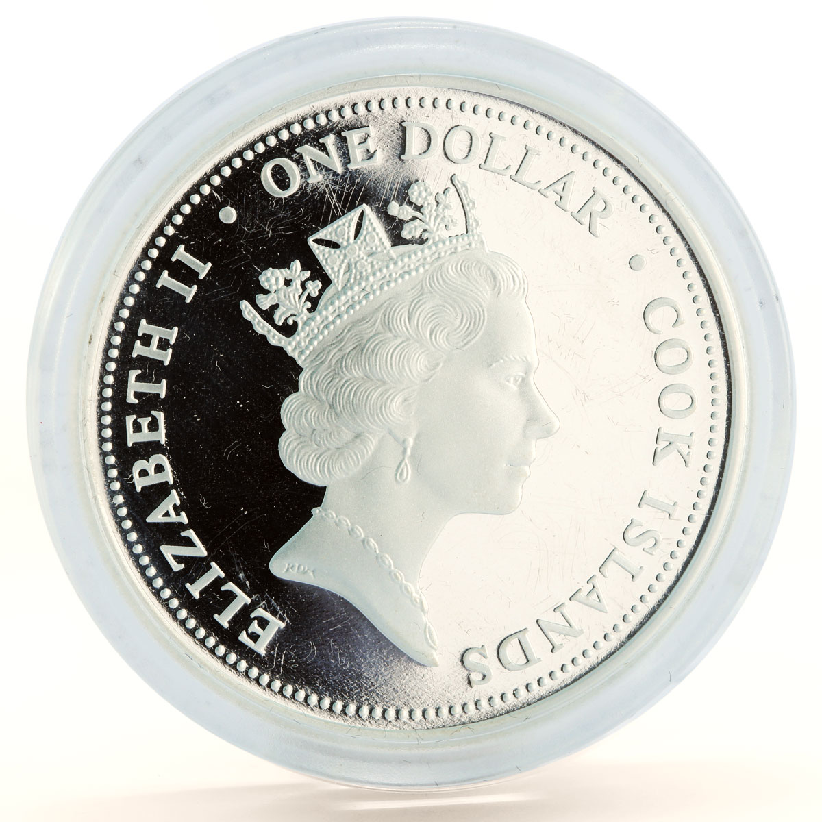 Cook Islands 1 dollar The First Australian Steam Train Railway silver coin 2004