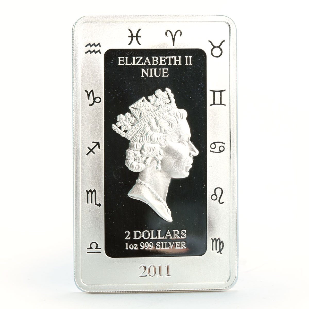 Niue 2 dollars Zodiac Signs series Leo colored proof silver coin 2011