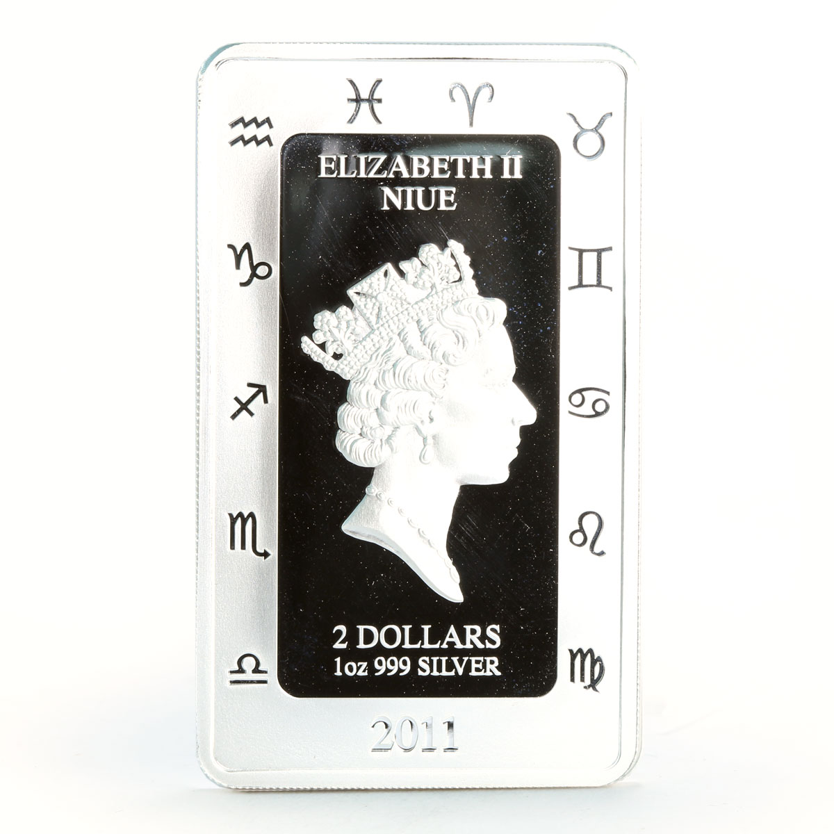 Niue 2 dollars Zodiac Signs series Sagittarius colored proof silver coin 2011