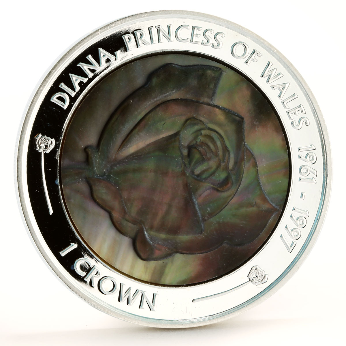 Ascension Island 1 crown In Memeory of Diana Princess of Whales silver coin 2017