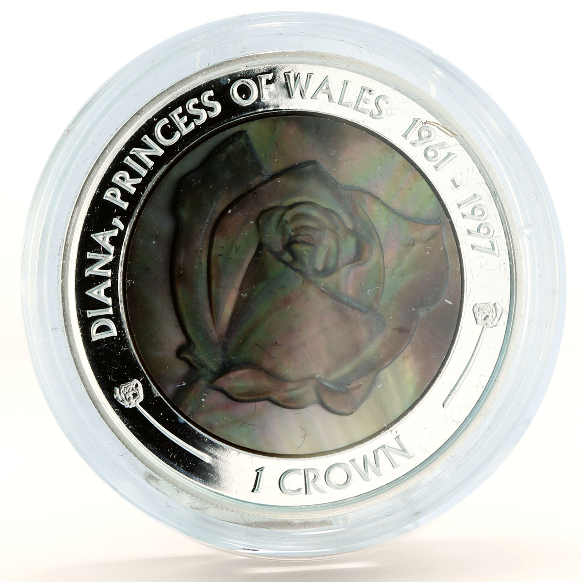 Ascension Island 1 crown In Memeory of Diana Princess of Whales silver coin 2017