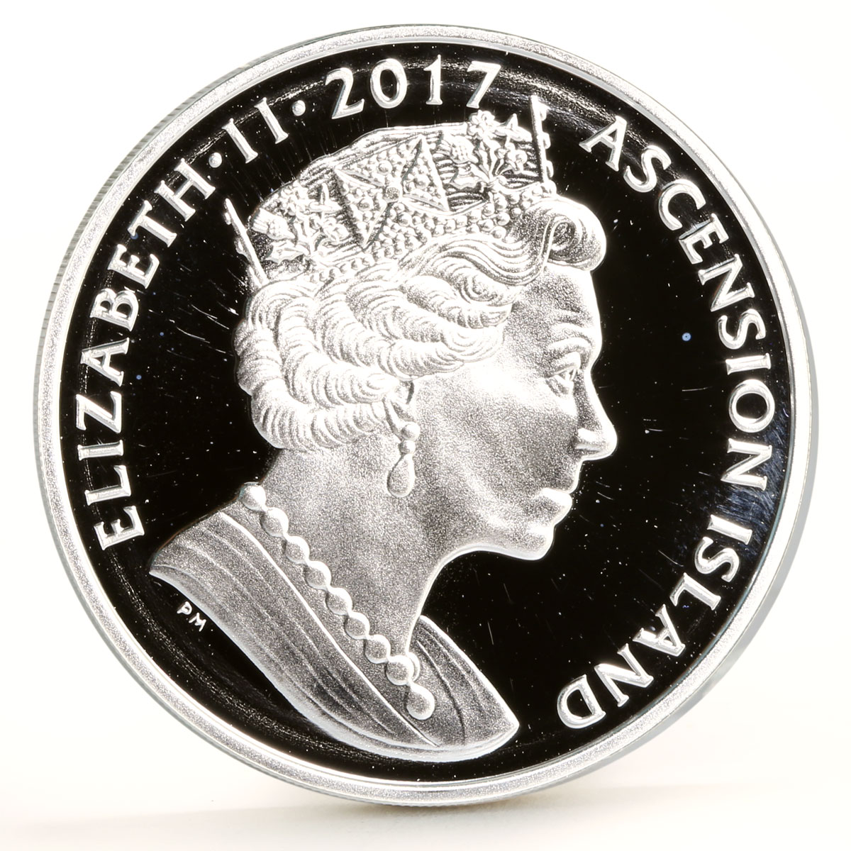 Ascension Island 1 crown In Memeory of Diana Princess of Whales silver coin 2017