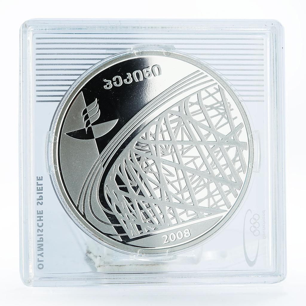 Georgia 20 lari Beijing Olympic Games series Runners proof silver coin 2008