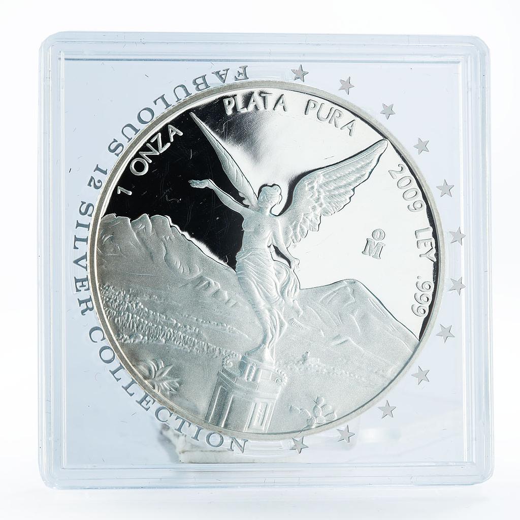 Mexico 1 onza Libertad Angel of Independence proof silver coin 2009