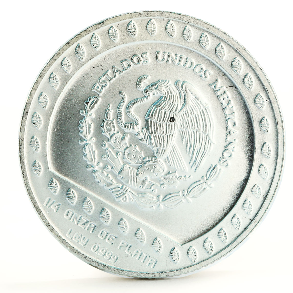 Mexico 25 pesos Guererro Aguila The Eagle Warrior silver coin 1992