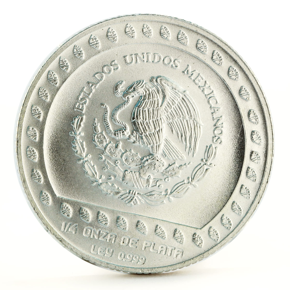 Mexico 25 pesos Guererro Aguila The Eagle Warrior silver coin 1992