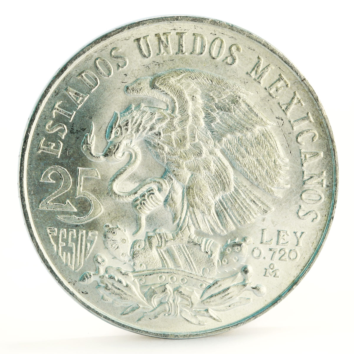 Mexico 25 pesos Summer Olympic Games 1968 in Mexico Indian silver coin 1968