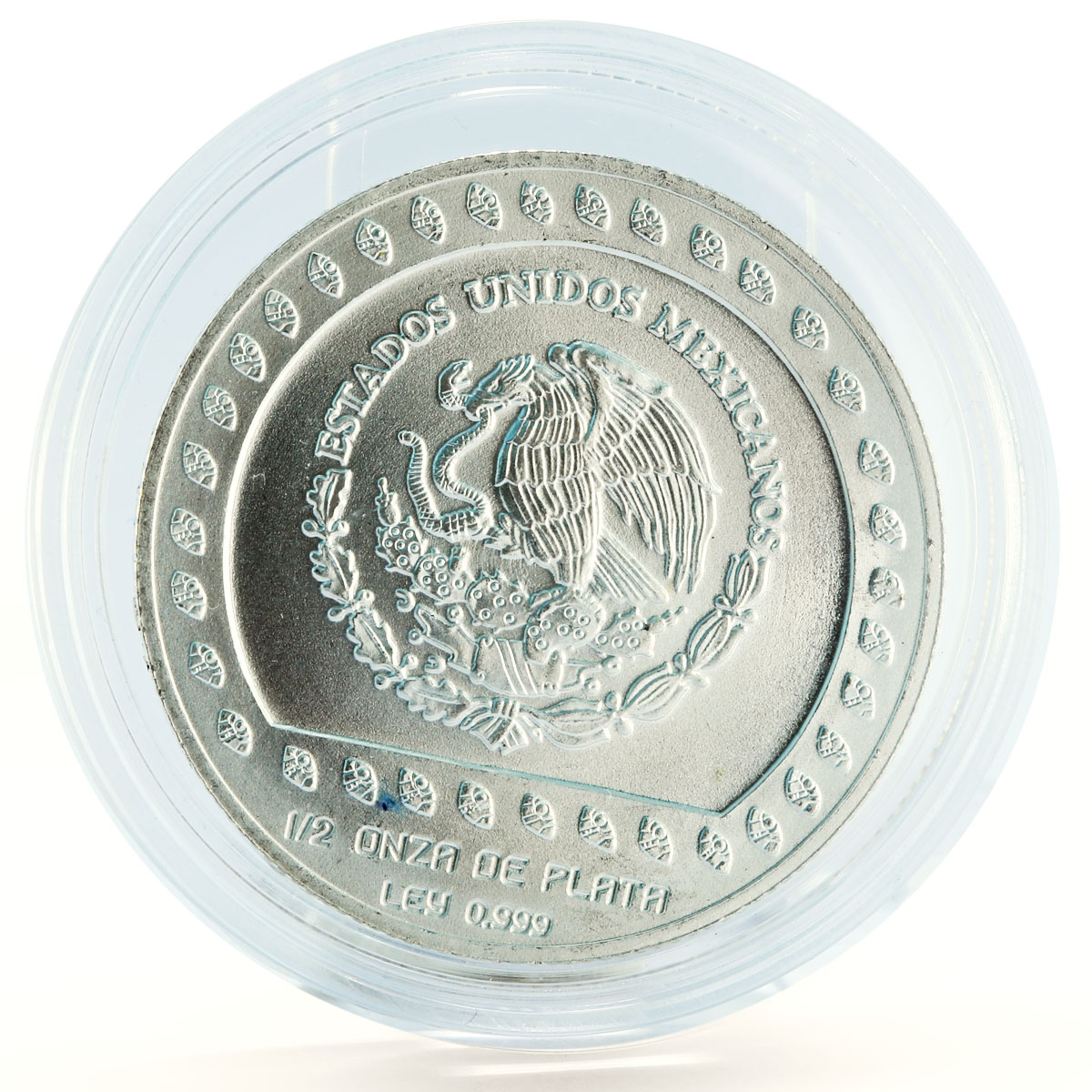 Mexico 50 pesos Guererro Aguila The Eagle Warrior silver coin 1992