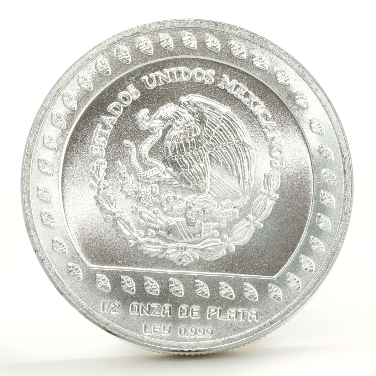 Mexico 50 pesos Guererro Aguila The Eagle Warrior silver coin 1992