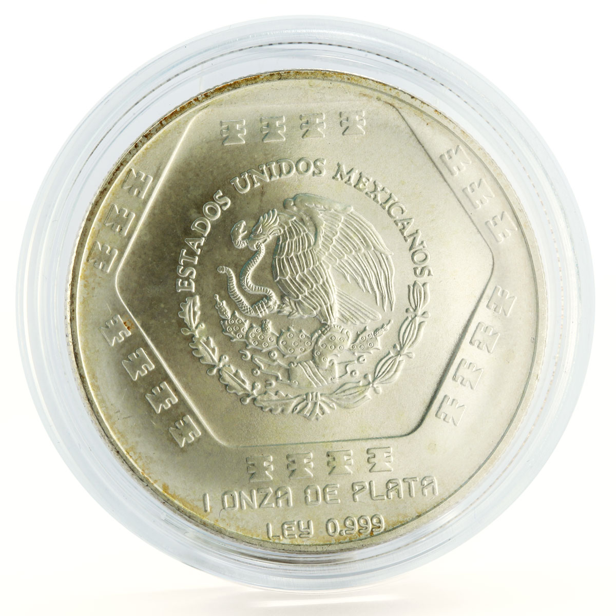 Mexico 5 pesos Precolombna series Chaac Mool silver coin 1994