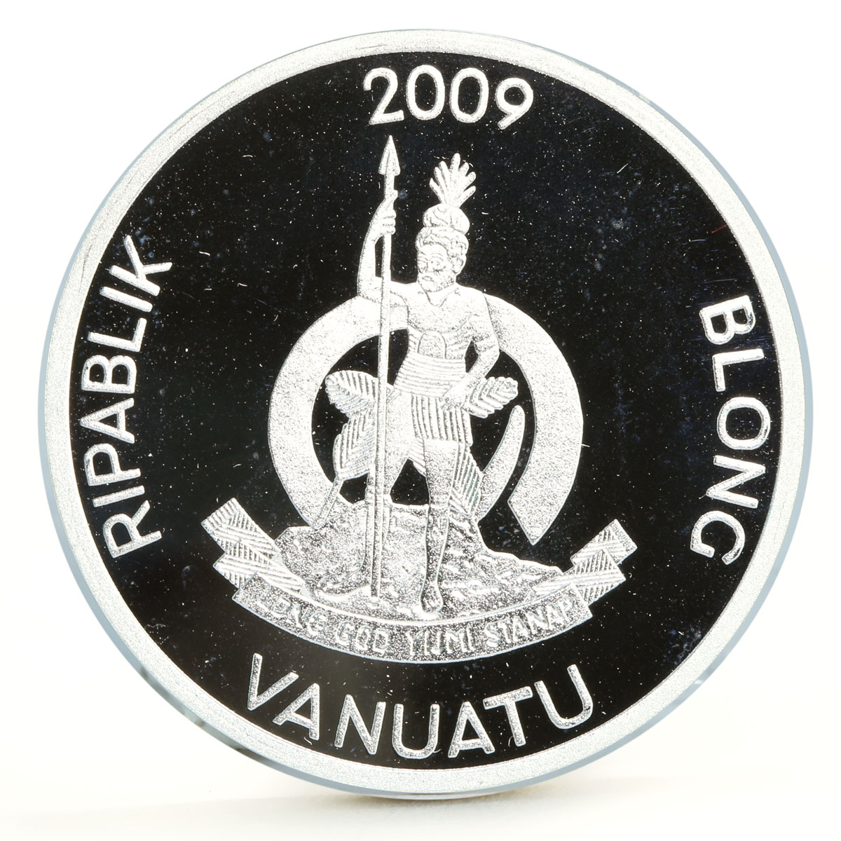 Vanuatu 20 vatu HMS Endeavour James Cook Ship Clipper silver coin 2009