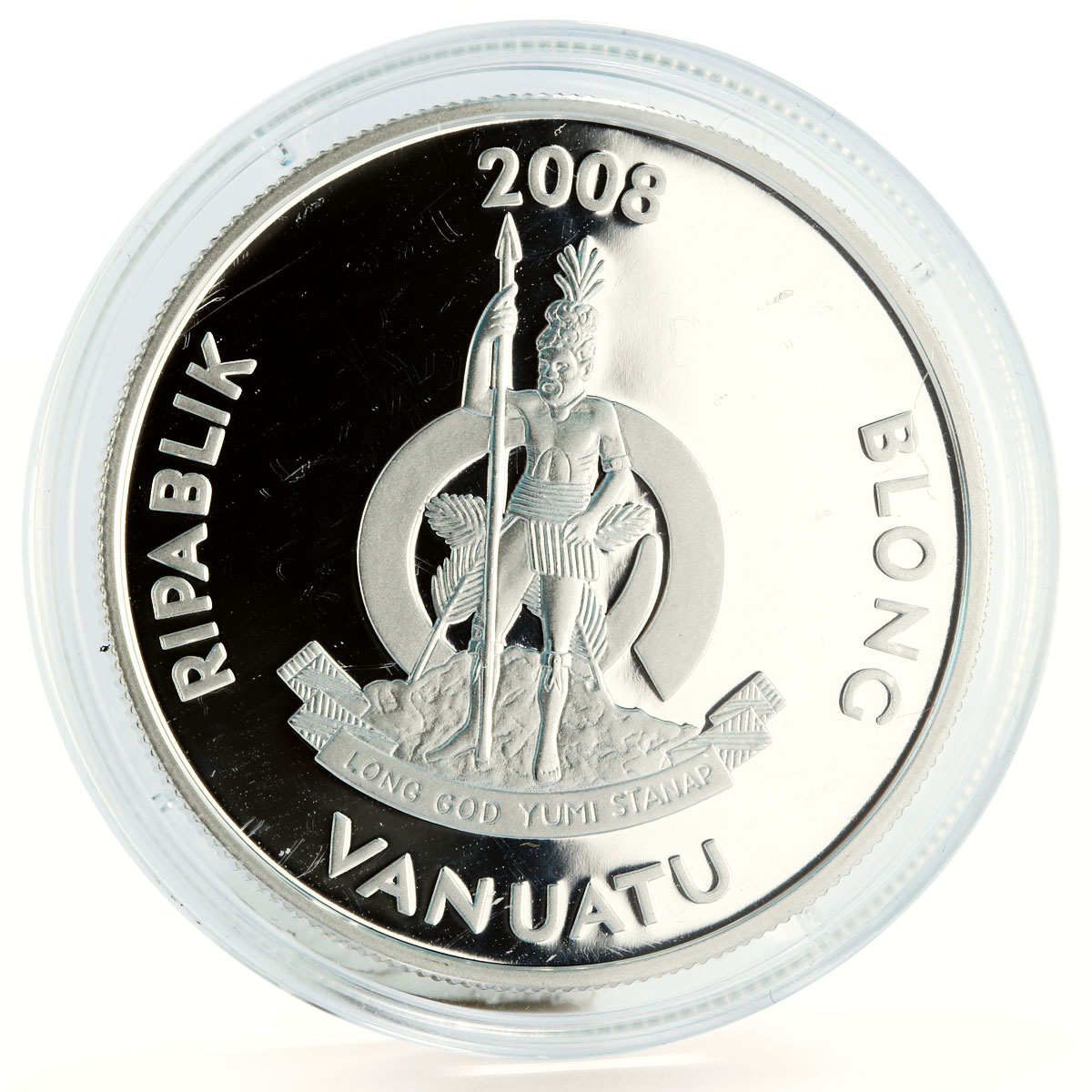 Vanuatu 50 vatu History of Seafaring Ship Europe Clipper silver coin 2008