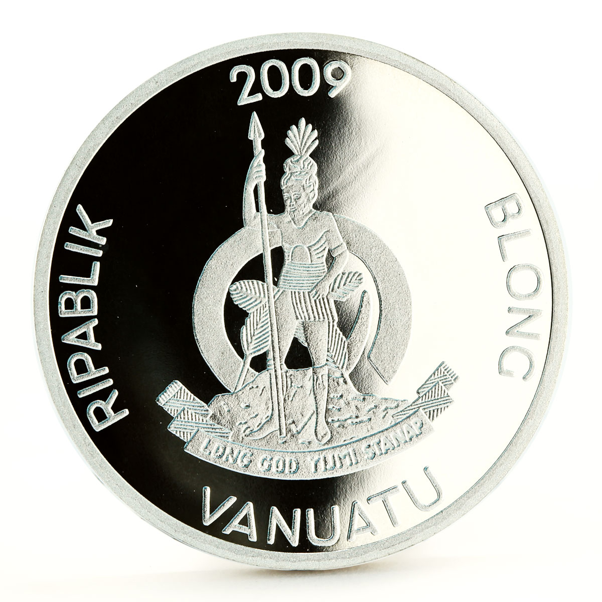 Vanuatu 20 vatu HMS Resolution James Cook Ship Clipper silver coin 2009