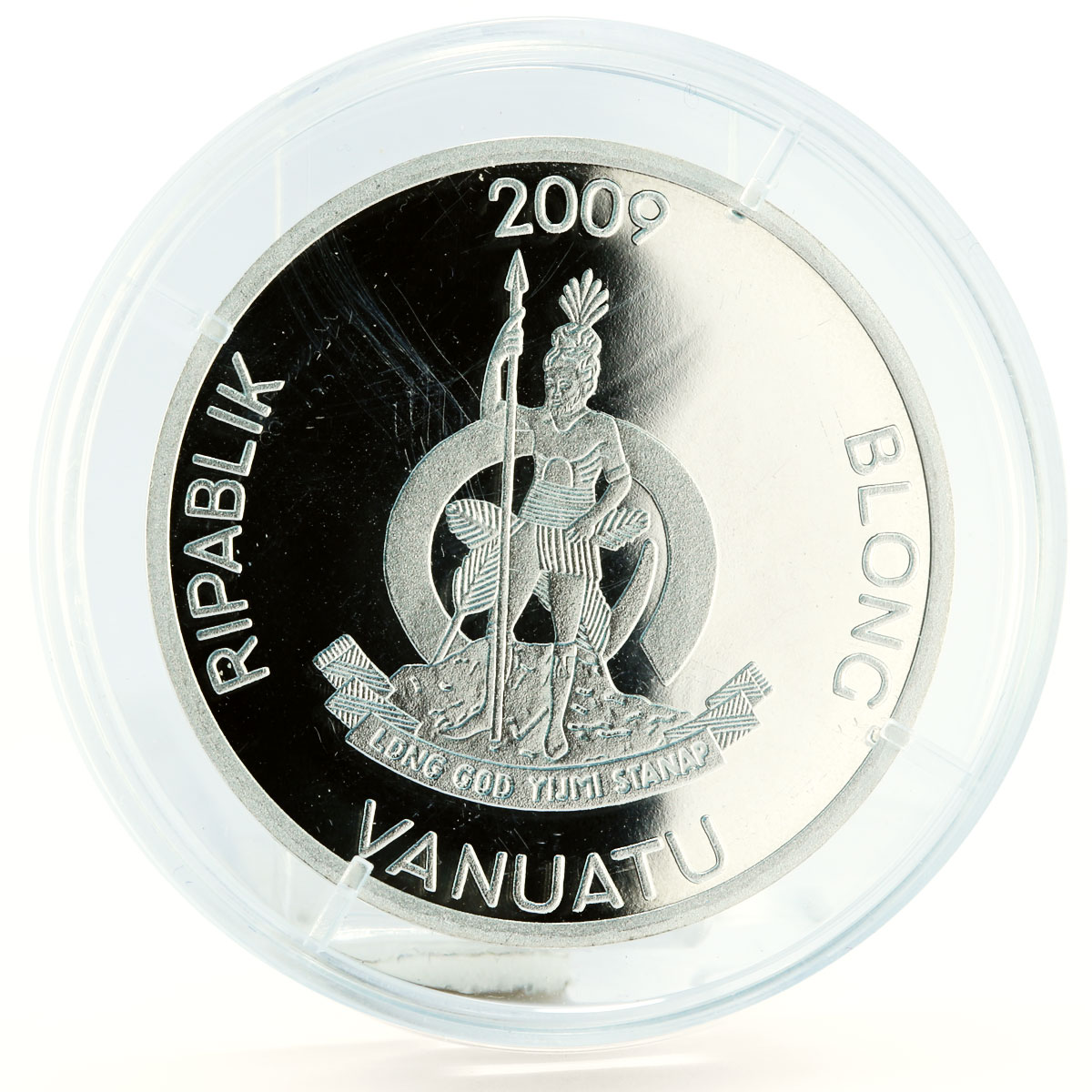Vanuatu 20 vatu HMS Resolution James Cook Ship Clipper silver coin 2009