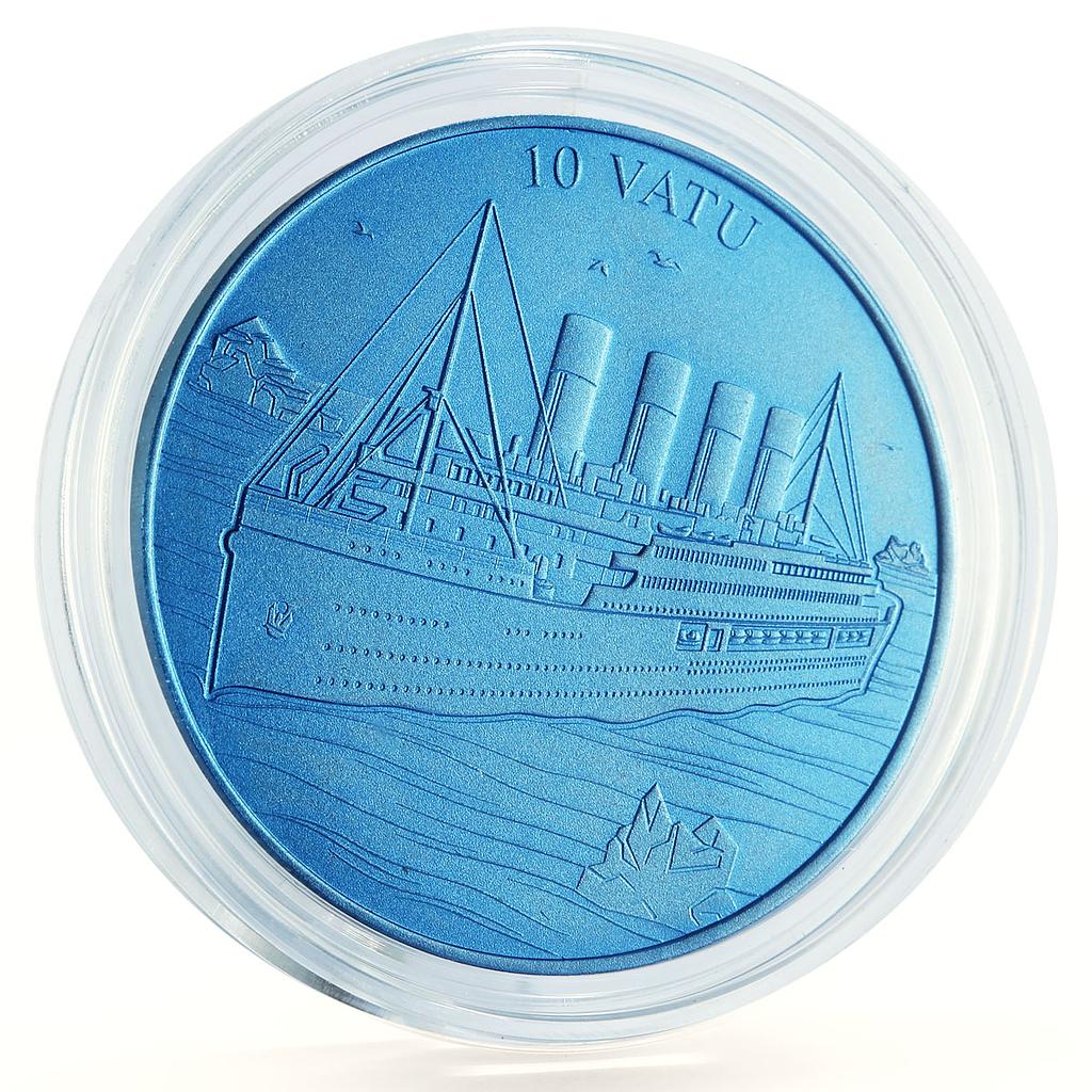 Vanuatu 10 vatu Titanic Ship titanium coin 2018