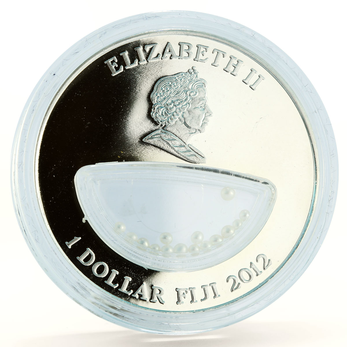 Fiji 1 dollar Treasures of Mother Nature Chinese White Pearl silver coin 2012