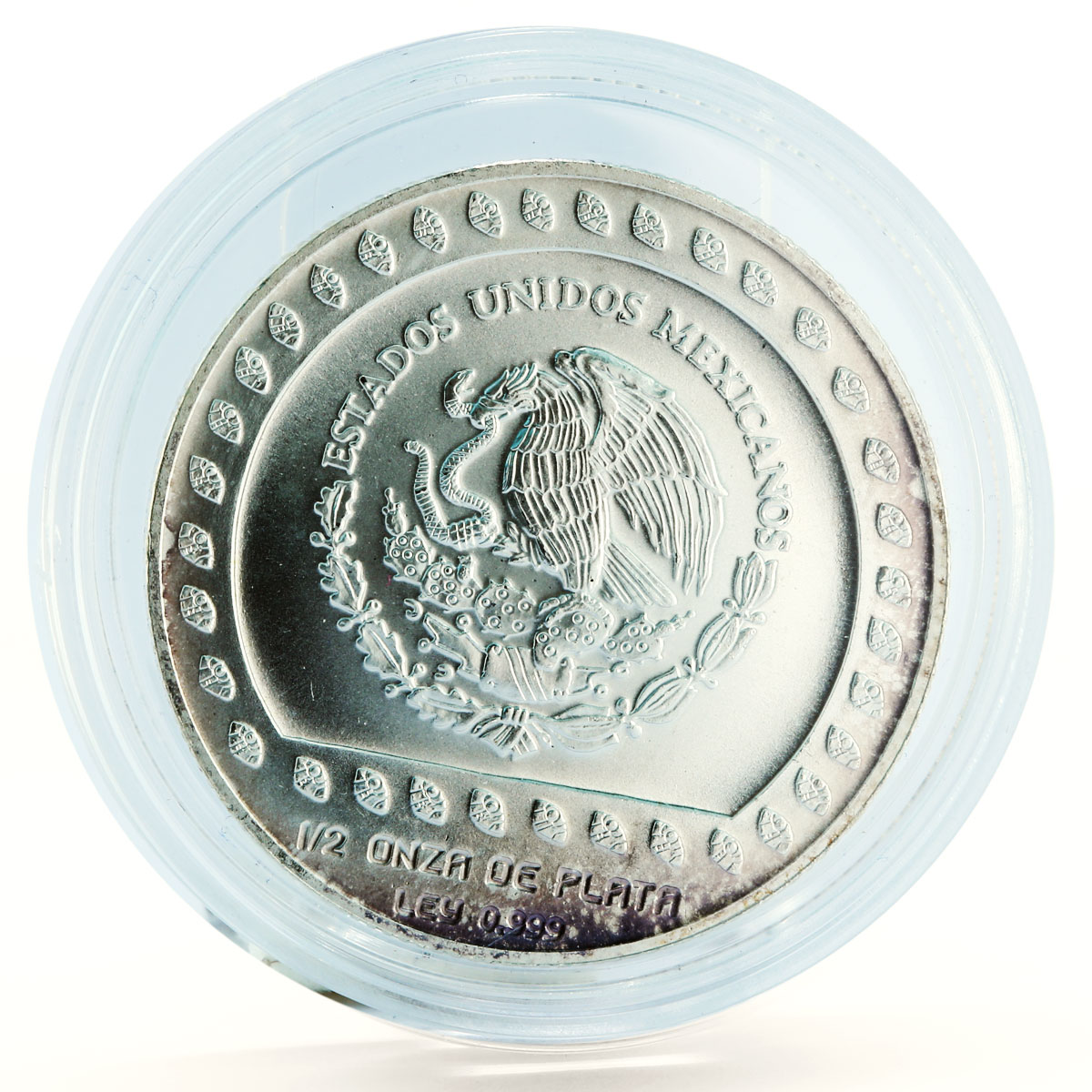 Mexico 50 pesos Guererro Aguila The Eagle Warrior silver coin 1992