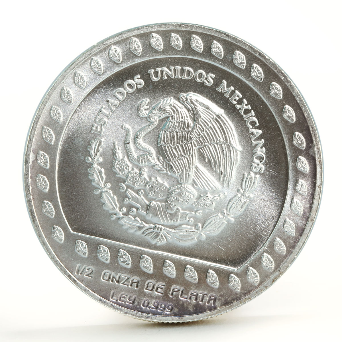 Mexico 50 pesos Guererro Aguila The Eagle Warrior silver coin 1992