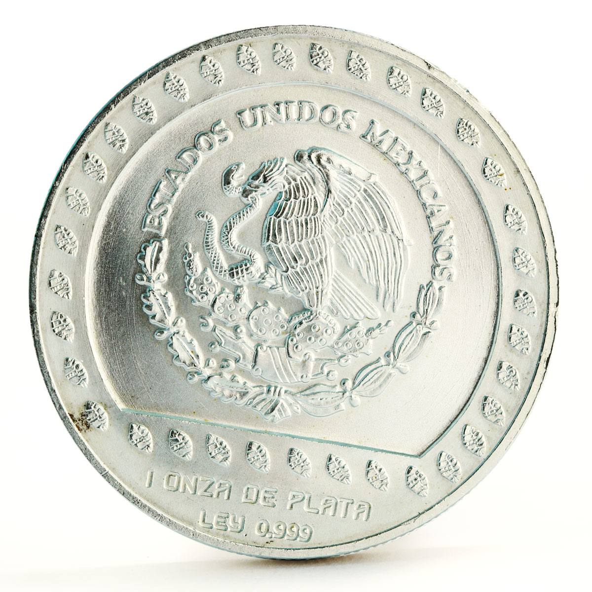 Mexico 100 pesos Guererro Aguila The Eagle Warrior silver coin 1992
