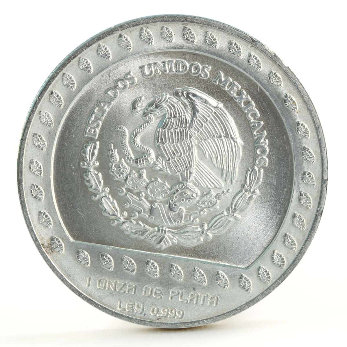 Mexico 100 pesos Guererro Aguila The Eagle Warrior silver coin 1992