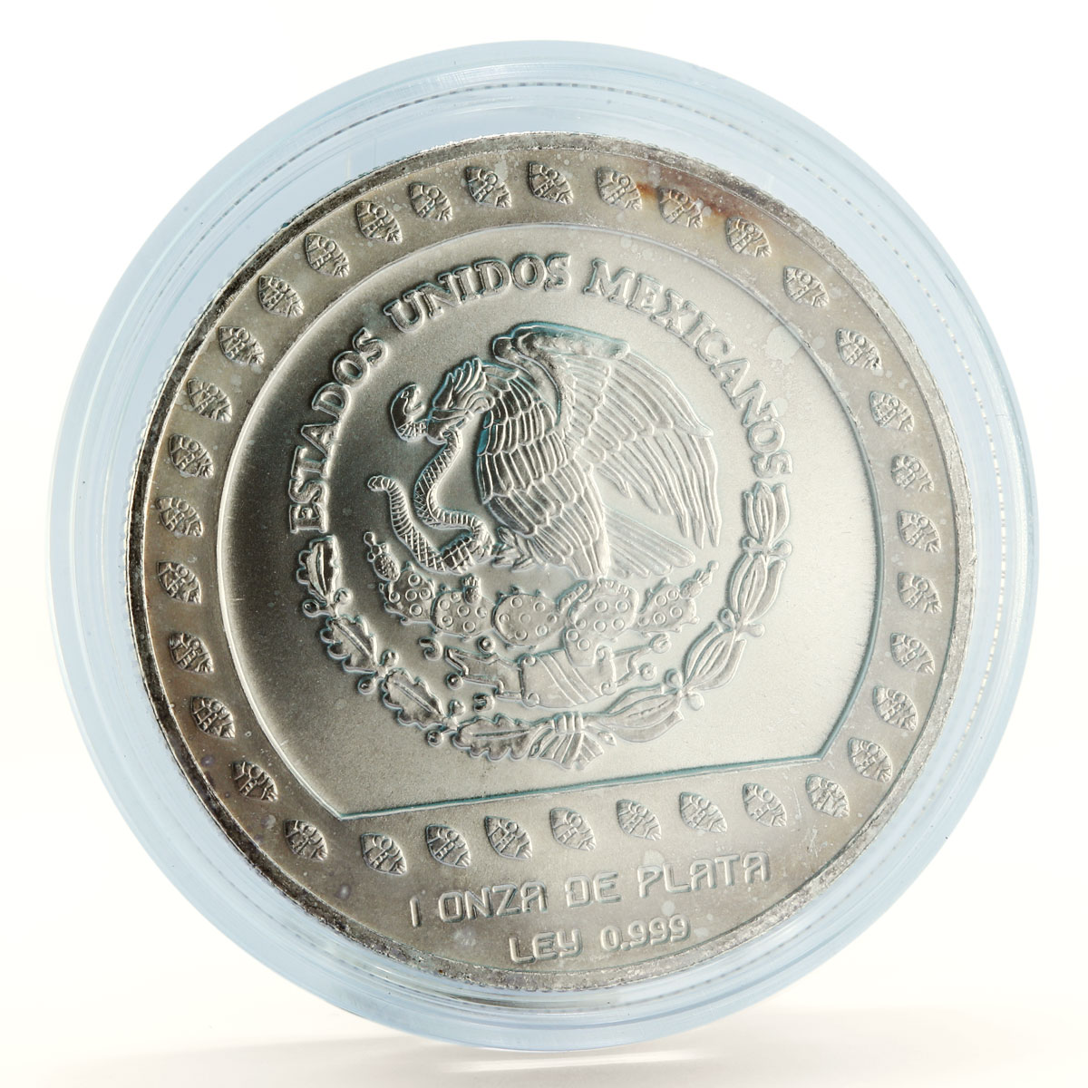 Mexico 100 pesos Guererro Aguila The Eagle Warrior silver coin 1992