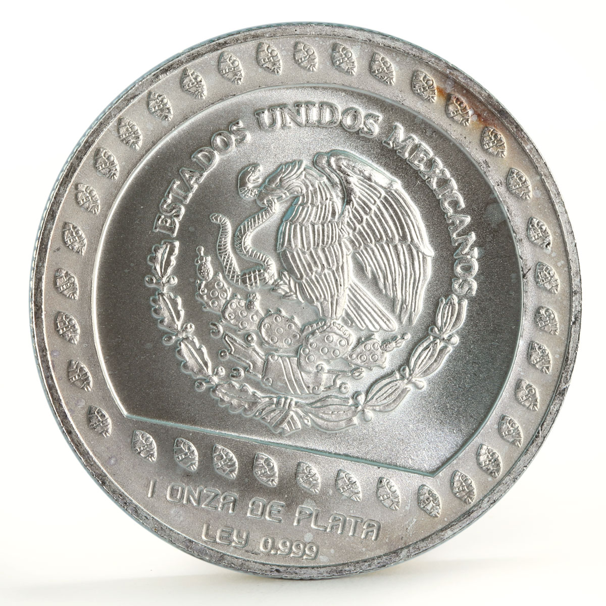 Mexico 100 pesos Guererro Aguila The Eagle Warrior silver coin 1992