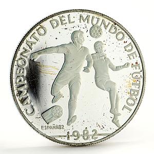 Panama 10 balboas Football World Cup in Spain Two Players proof silver coin 1982