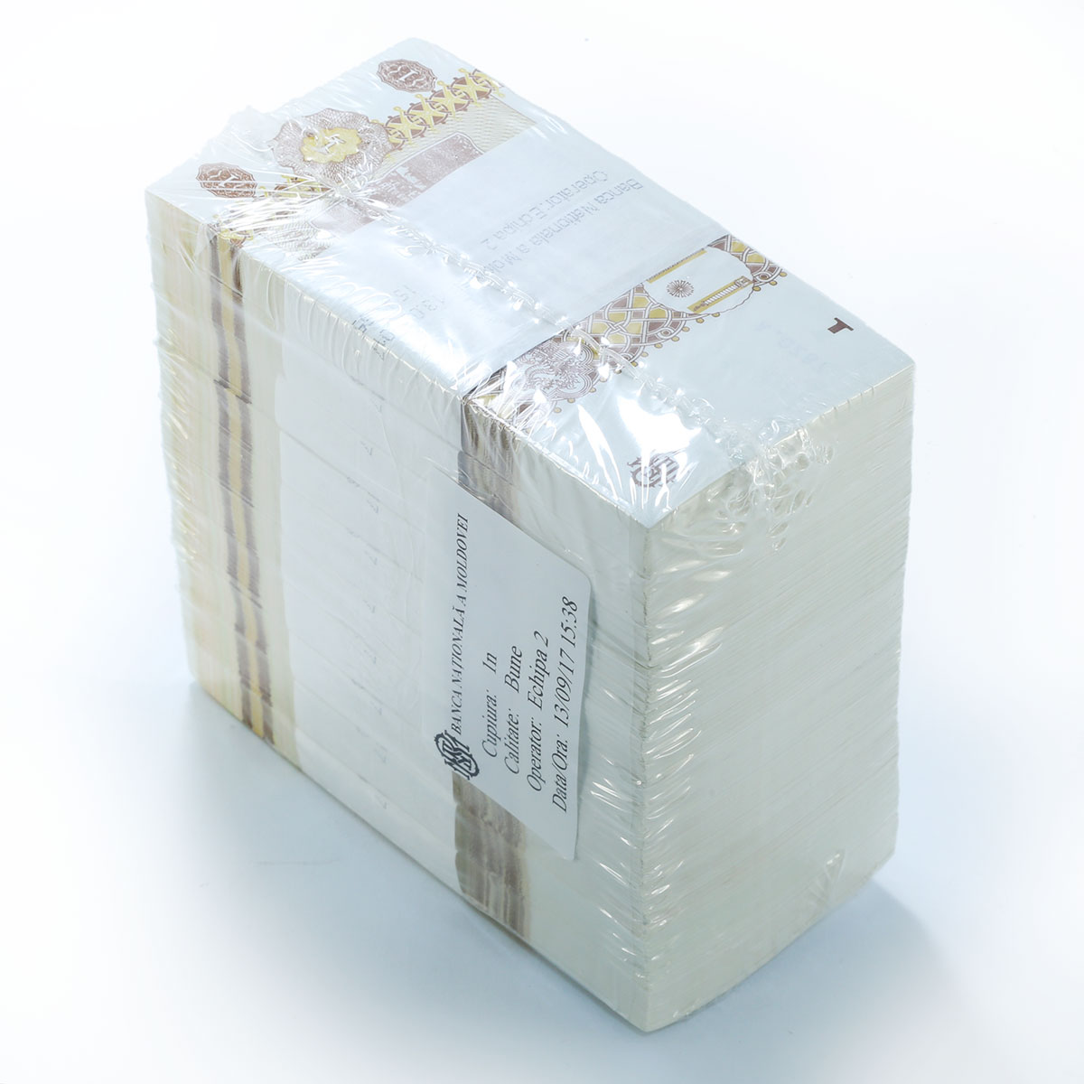 Moldova 1 Lei 1000 Banknotes Brick Bundle Coinsberg