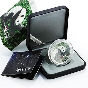 China 10 yuan Giant Panda Nantan Meteorite Space colored silver coin 2016