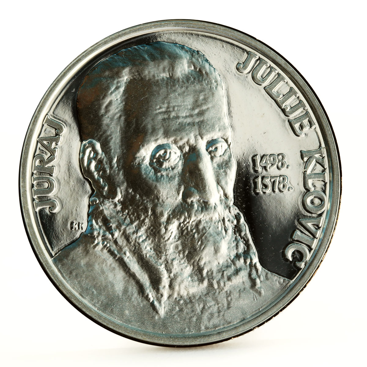 Croatia 200 kuna 500th Anniversary of Painter Julie Klovic Art silver coin 1998