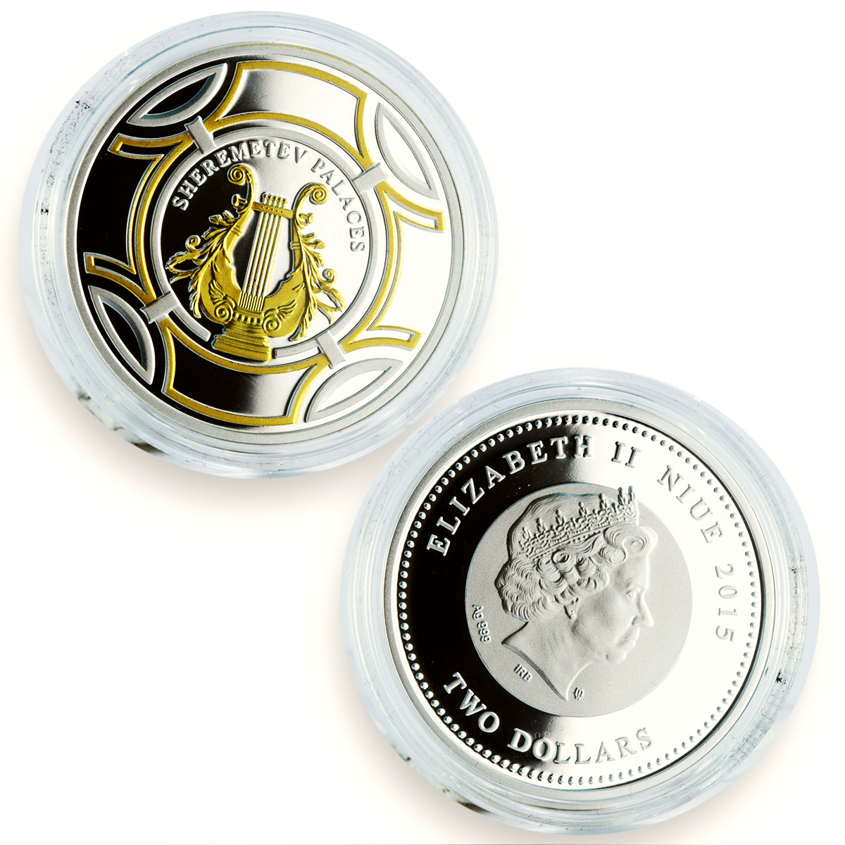 Niue set of 5 coins Sheremetev Palaces gilded silver coin 2015