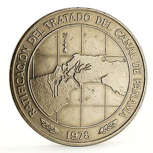 Panama 10 balboas Ratification of Panama Canal Treaty nickel coin 1978