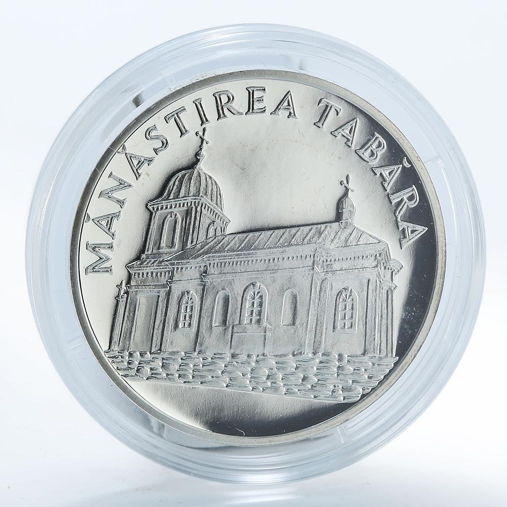 Moldova 50 lei Tabara monastery church proof coin 2000