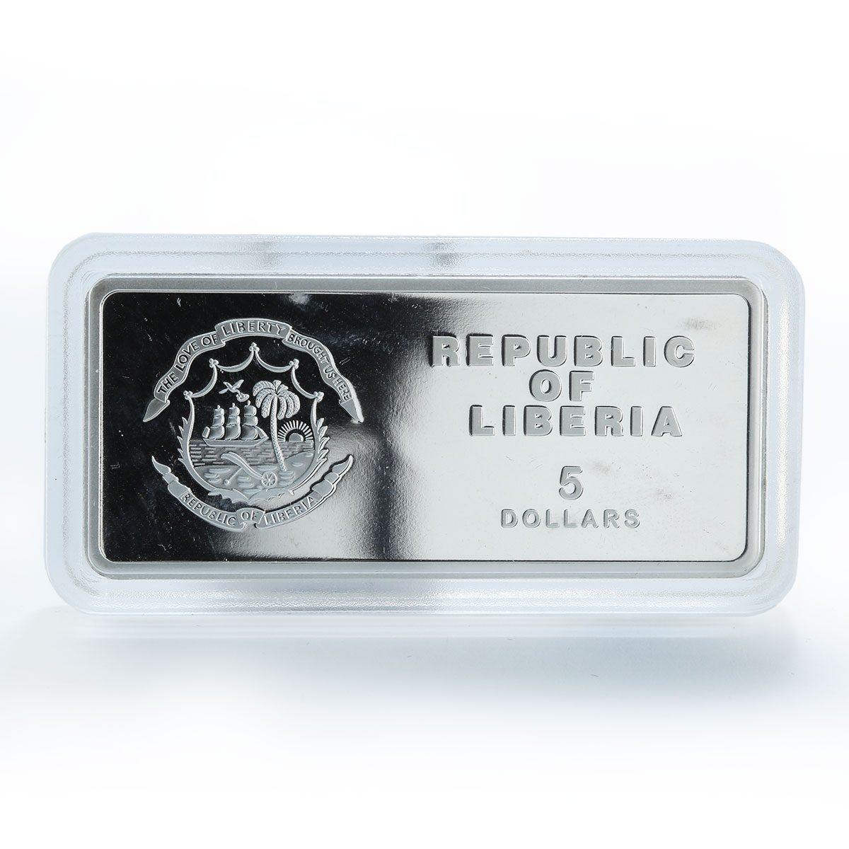 Liberia 5 dollars Lunar Calendar series Year of the Tiger silver coin 2010