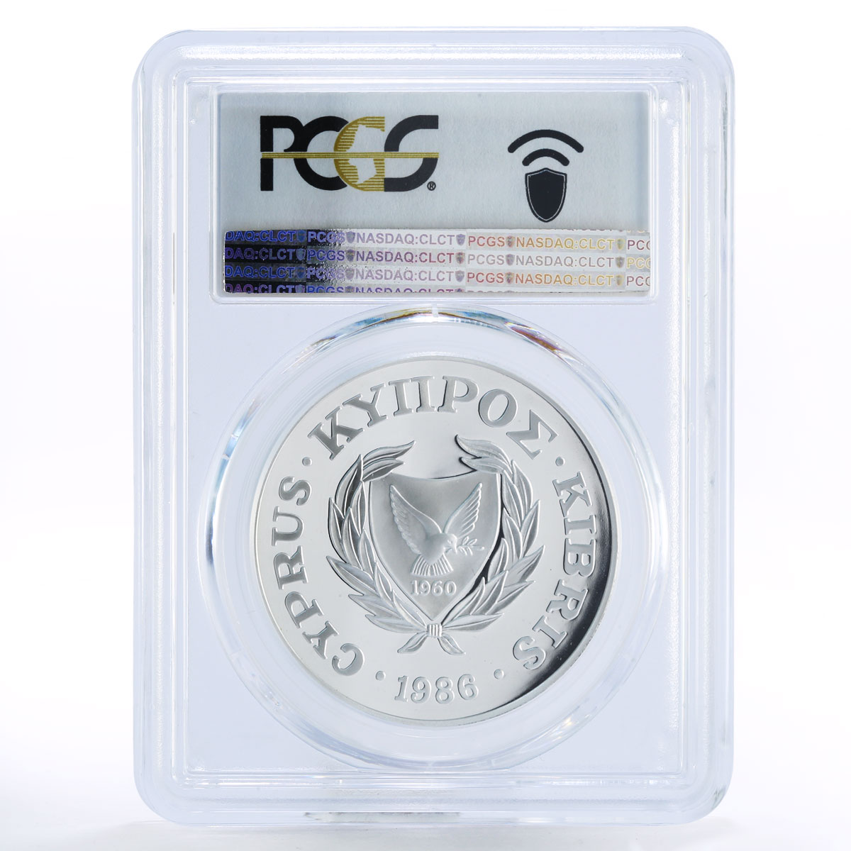 Cyprus 1 pound World Wildlife Fund Mufflons PR69 PCGS silver coin 1986