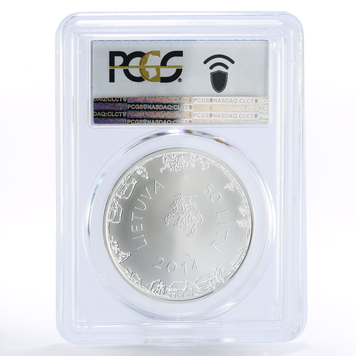 Lithuania 50 litu Kristijonas Donelaitis PR70 PCGS silver coin 2014