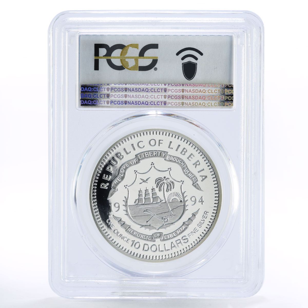 Liberia 10 dollars Baseball Star Roberto Clemente PR68 PCGS silver coin 1994